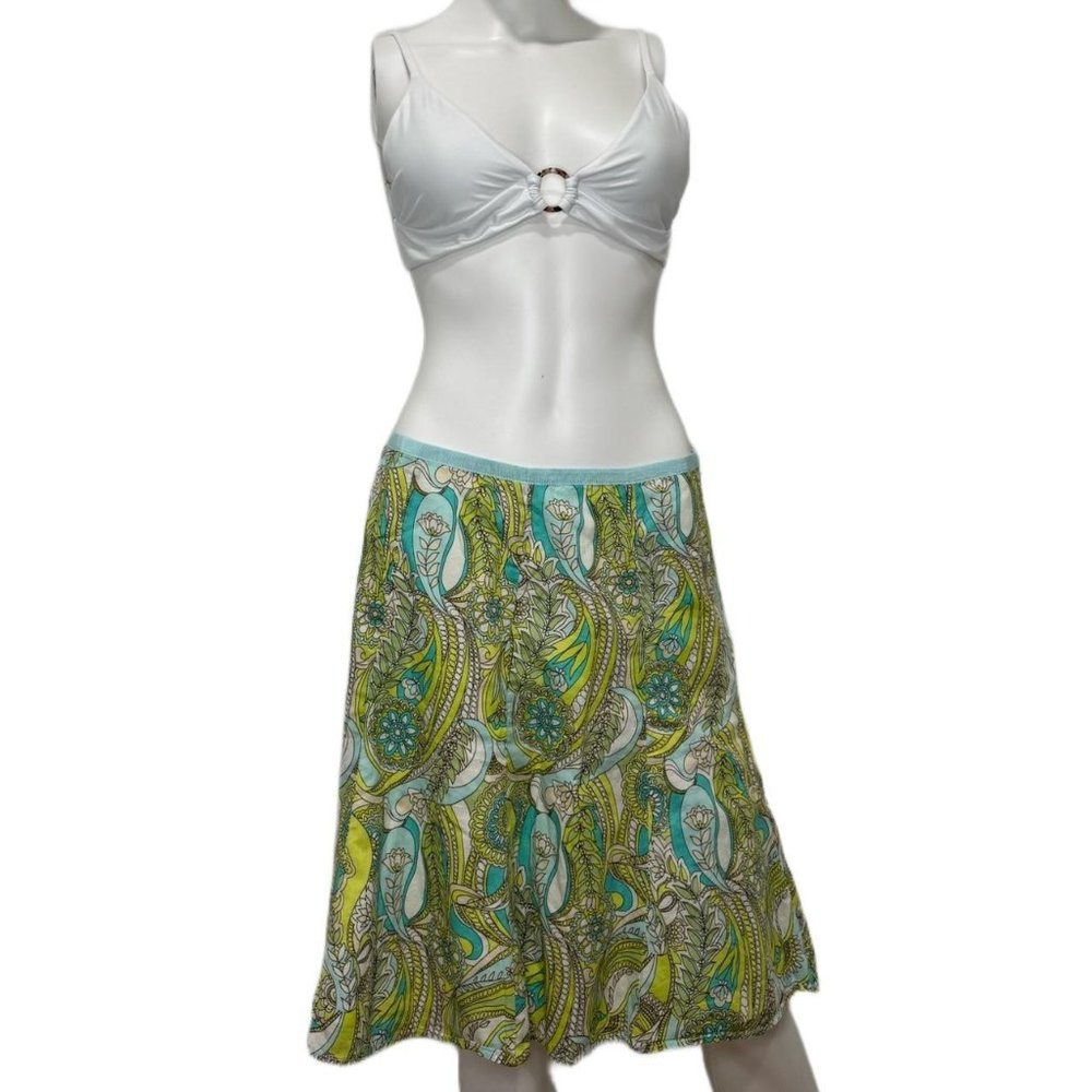 Gap Y2k Bright Paisley Skirt